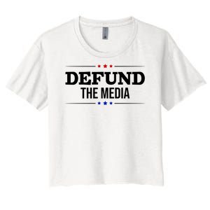 Defund The Media USA Women's Crop Top Tee