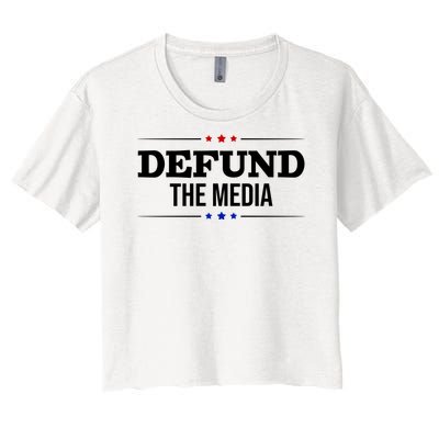 Defund The Media USA Women's Crop Top Tee