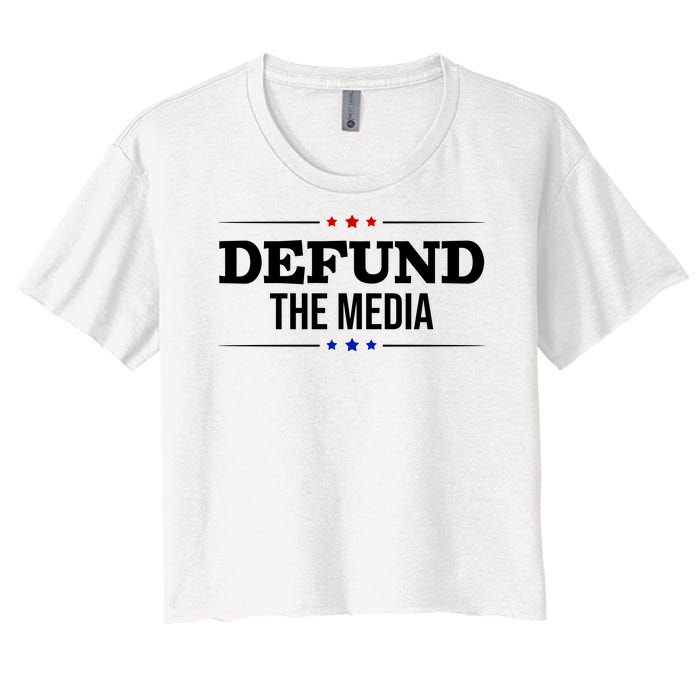 Defund The Media USA Women's Crop Top Tee