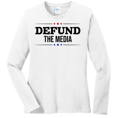 Defund The Media USA Ladies Long Sleeve Shirt