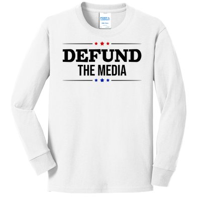 Defund The Media USA Kids Long Sleeve Shirt