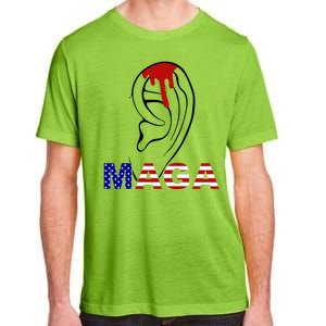 Donald Trump Maga Gun Shot To The Ear Adult ChromaSoft Performance T-Shirt