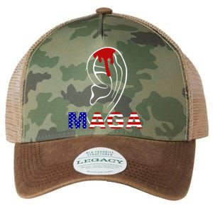 Donald Trump Maga Gun Shot To The Ear Legacy Tie Dye Trucker Hat