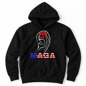 Donald Trump Maga Gun Shot To The Ear Hoodie