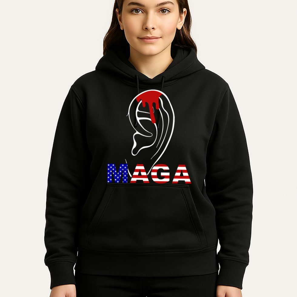 Donald Trump Maga Gun Shot To The Ear Hoodie