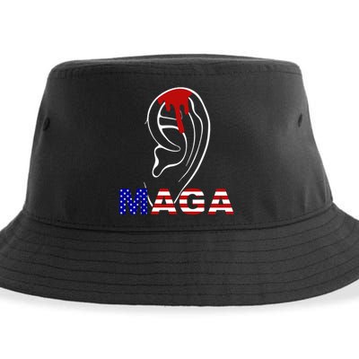 Donald Trump Maga Gun Shot To The Ear Sustainable Bucket Hat