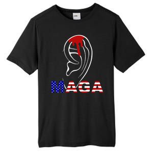 Donald Trump Maga Gun Shot To The Ear Tall Fusion ChromaSoft Performance T-Shirt