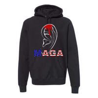 Donald Trump Maga Gun Shot To The Ear Premium Hoodie