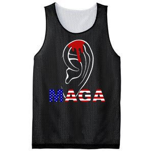 Donald Trump Maga Gun Shot To The Ear Mesh Reversible Basketball Jersey Tank