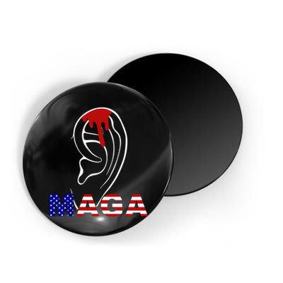 Donald Trump Maga Gun Shot To The Ear Magnet