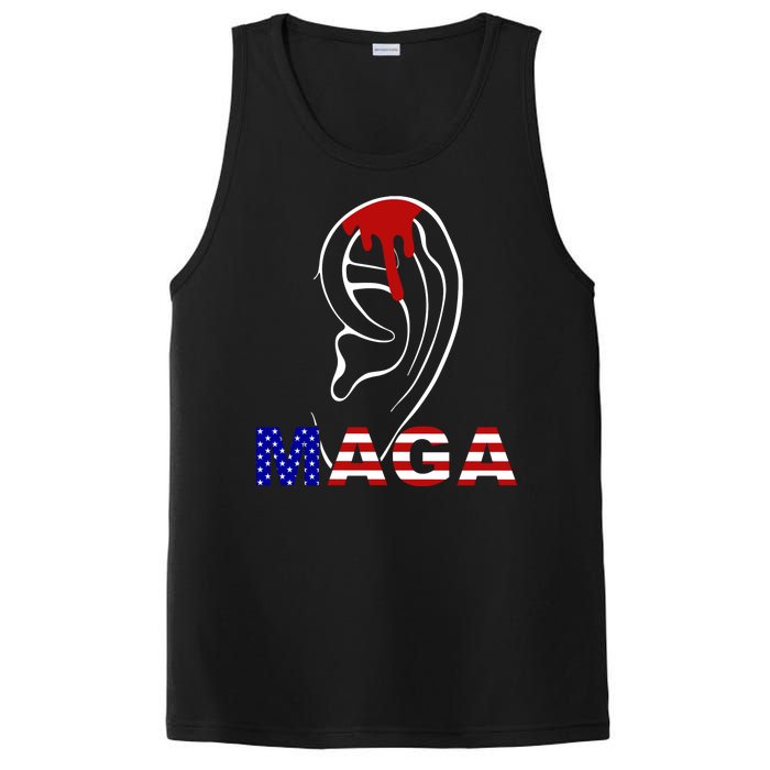 Donald Trump Maga Gun Shot To The Ear PosiCharge Competitor Tank