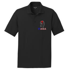 Donald Trump Maga Gun Shot To The Ear PosiCharge RacerMesh Polo