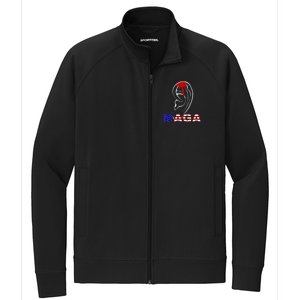 Donald Trump Maga Gun Shot To The Ear Stretch Full-Zip Cadet Jacket