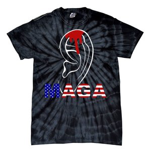 Donald Trump Maga Gun Shot To The Ear Tie-Dye T-Shirt