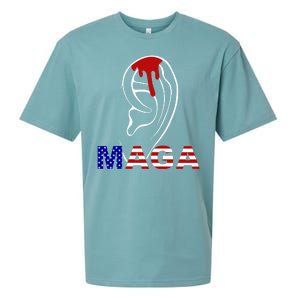 Donald Trump Maga Gun Shot To The Ear Sueded Cloud Jersey T-Shirt