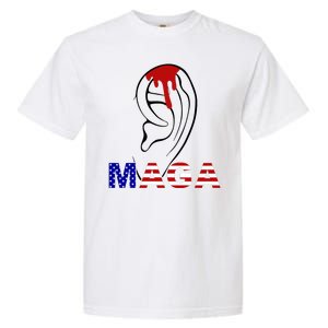 Donald Trump Maga Gun Shot To The Ear Garment-Dyed Heavyweight T-Shirt