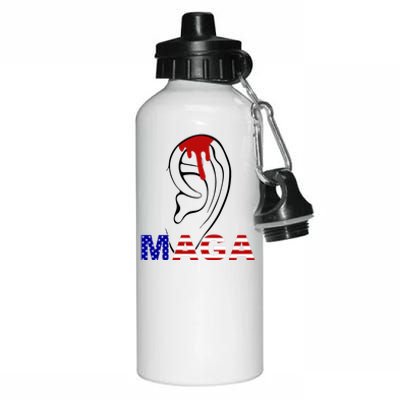 Donald Trump Maga Gun Shot To The Ear Aluminum Water Bottle 