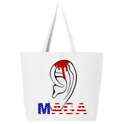 Donald Trump Maga Gun Shot To The Ear 25L Jumbo Tote