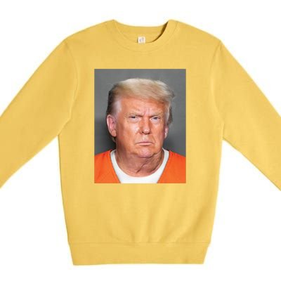 Donald Trump Mugshot MAGA 2024 Front & Back Premium Crewneck Sweatshirt