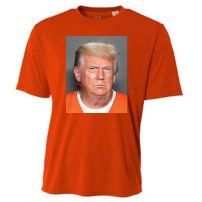 Donald Trump Mugshot MAGA 2024 Front & Back Cooling Performance Crew T-Shirt