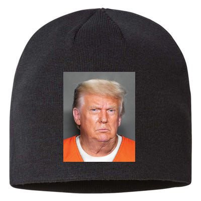 Donald Trump Mugshot MAGA 2024 Front & Back Sustainable Beanie
