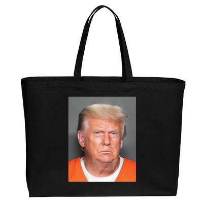 Donald Trump Mugshot MAGA 2024 Front & Back Cotton Canvas Jumbo Tote