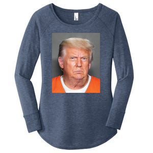 Donald Trump Mugshot MAGA 2024 Front & Back Women's Perfect Tri Tunic Long Sleeve Shirt