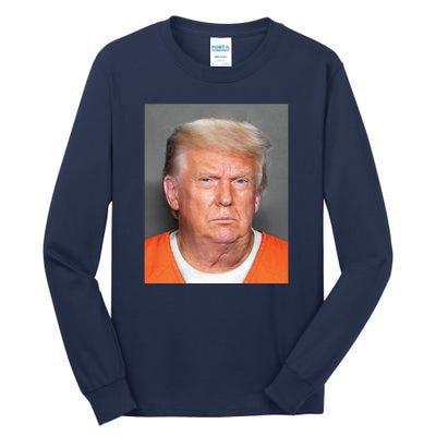 Donald Trump Mugshot MAGA 2024 Front & Back Tall Long Sleeve T-Shirt