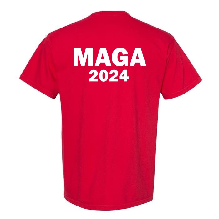 Donald Trump Mugshot MAGA 2024 Front & Back Garment-Dyed Heavyweight T-Shirt