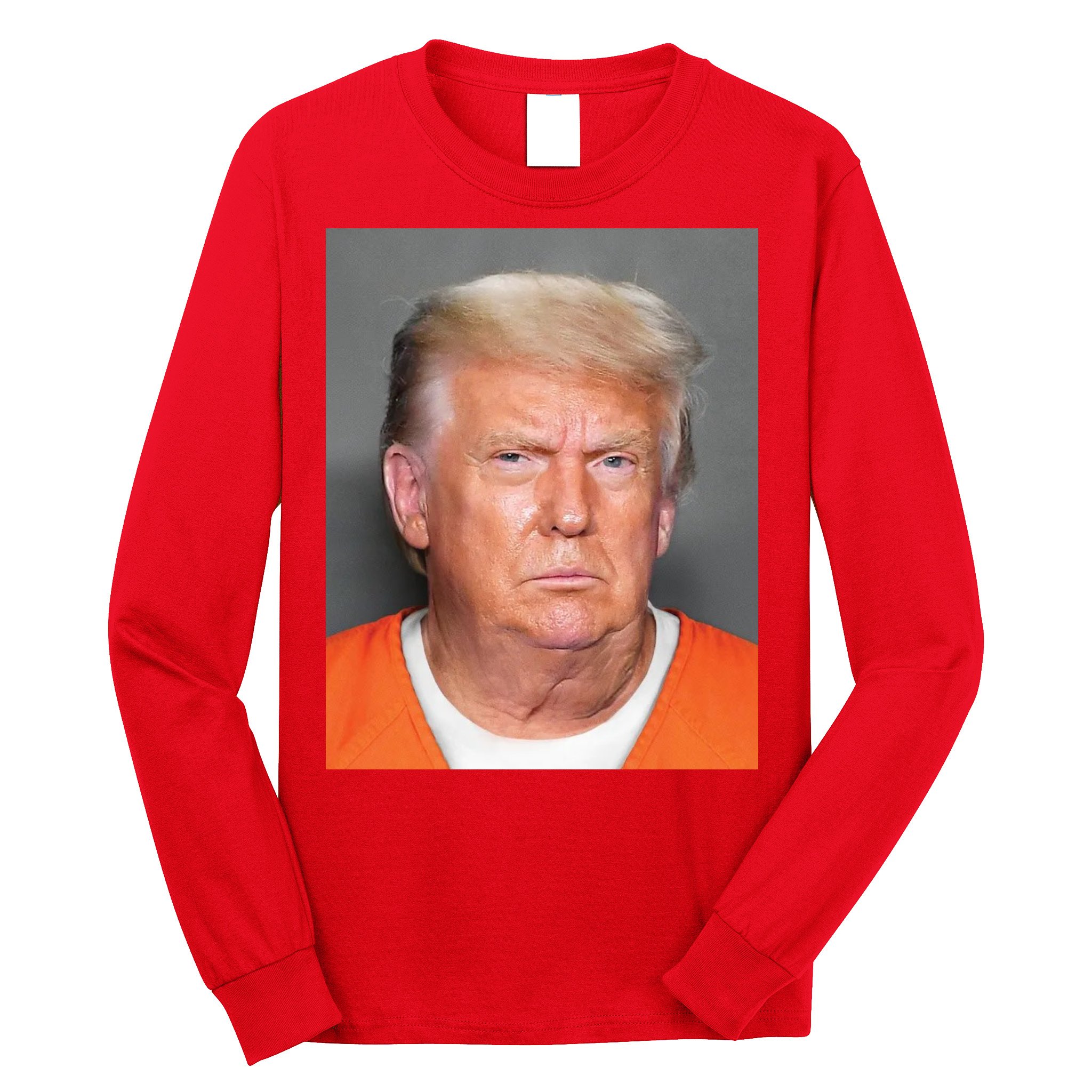 Donald Trump Mugshot MAGA 2024 Front & Back Long Sleeve Shirt