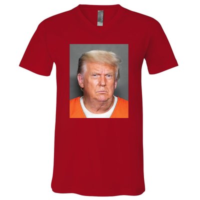 Donald Trump Mugshot MAGA 2024 Front & Back V-Neck T-Shirt