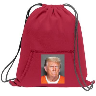 Donald Trump Mugshot MAGA 2024 Front & Back Sweatshirt Cinch Pack Bag