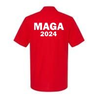 Donald Trump Mugshot MAGA 2024 Front & Back Softstyle Adult Sport Polo