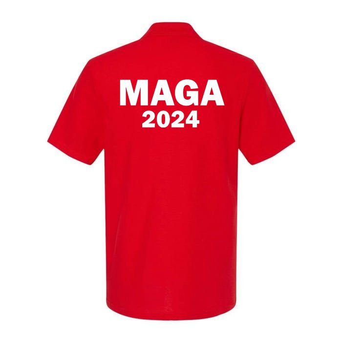 Donald Trump Mugshot MAGA 2024 Front & Back Softstyle Adult Sport Polo