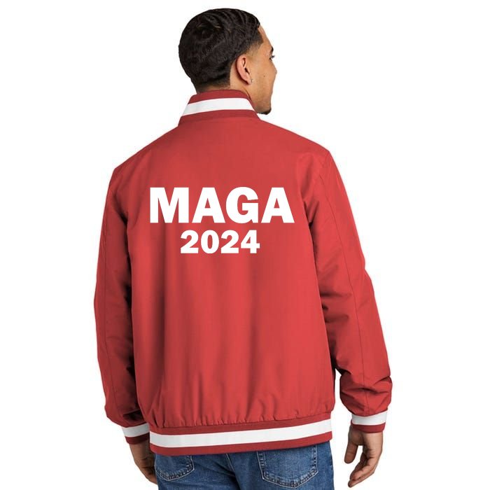 Donald Trump Mugshot MAGA 2024 Front & Back Insulated Varsity Jacket