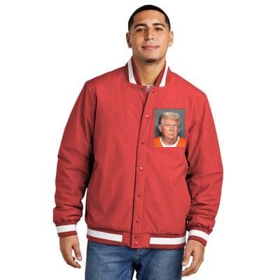 Donald Trump Mugshot MAGA 2024 Front & Back Insulated Varsity Jacket