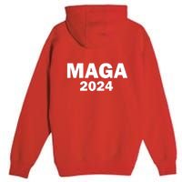 Donald Trump Mugshot MAGA 2024 Front & Back Premium Pullover Hoodie