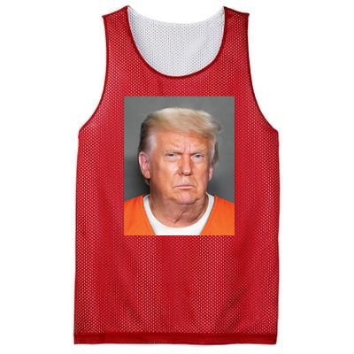 Donald Trump Mugshot MAGA 2024 Front & Back Mesh Reversible Basketball Jersey Tank