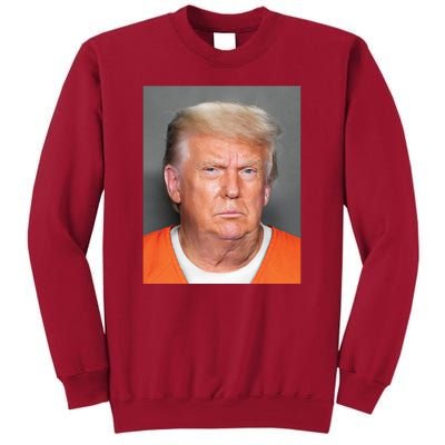 Donald Trump Mugshot MAGA 2024 Front & Back Tall Sweatshirt