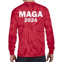 Donald Trump Mugshot MAGA 2024 Front & Back Tie-Dye Long Sleeve Shirt