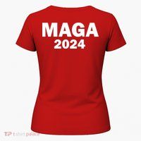 Donald Trump Mugshot MAGA 2024 Front & Back Womens T-Shirt