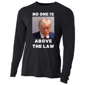 Donald Trump Mug Shot No One Is Above The Law Anti Trump Cooling Performance Long Sleeve Crew