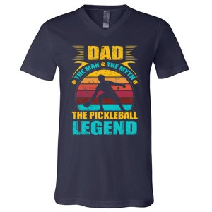 Dad The Man The Myth The Pickleball Legend V-Neck T-Shirt