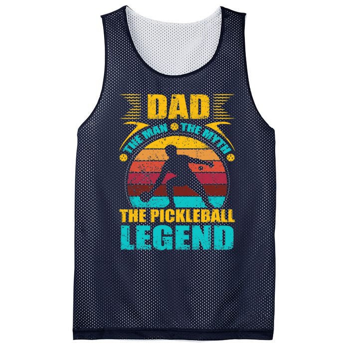 Dad The Man The Myth The Pickleball Legend Mesh Reversible Basketball Jersey Tank