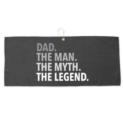 Dad The Man The Myth The Legend Large Microfiber Waffle Golf Towel