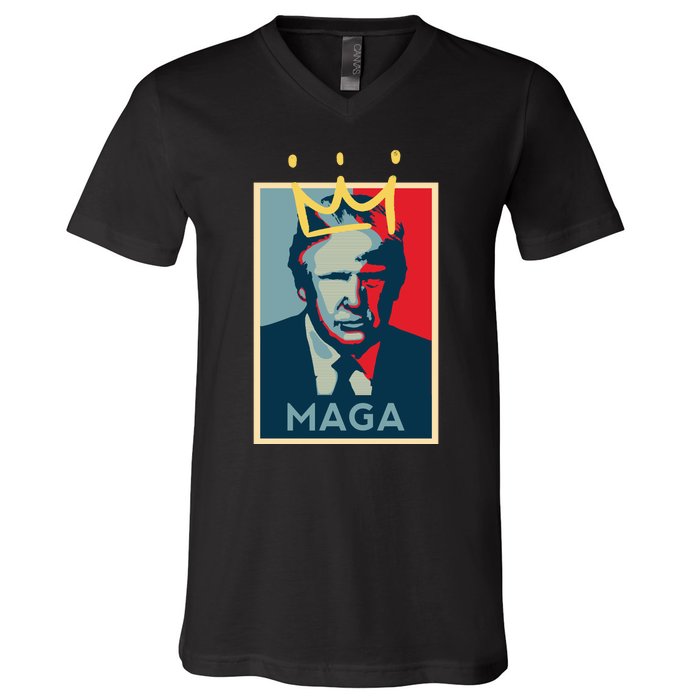 Donald Trump MAGA KING | Make America Great Again | Trump 2024 V-Neck T-Shirt