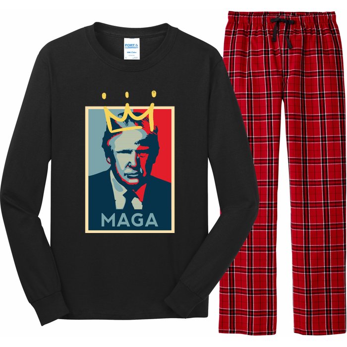 Donald Trump MAGA KING | Make America Great Again | Trump 2024 Long Sleeve Pajama Set