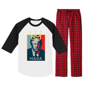 Donald Trump MAGA KING | Make America Great Again | Trump 2024 Raglan Sleeve Pajama Set