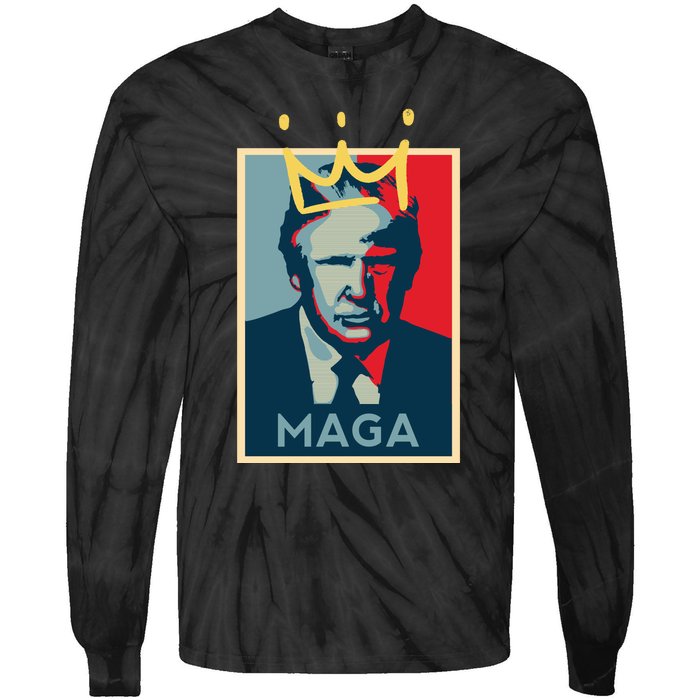 Donald Trump MAGA KING | Make America Great Again | Trump 2024 Tie-Dye Long Sleeve Shirt