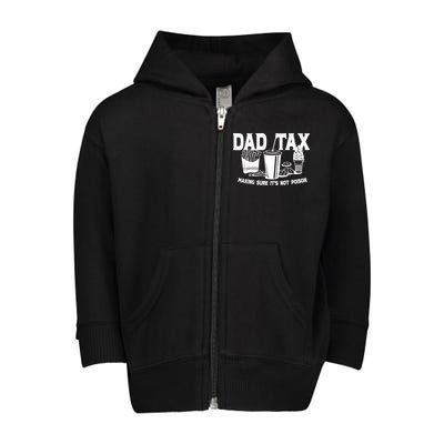 Dad Tax Making Sure Its Not Poison Toddler Zip Fleece Hoodie